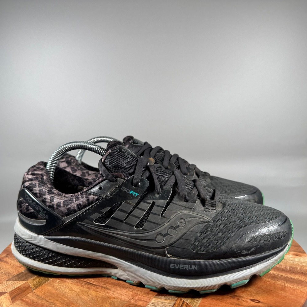 Saucony Triumph ISO Men 9.5 Black Leopard Green Running Shoes 61427 EVERUN ISO